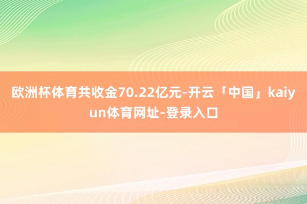 欧洲杯体育共收金70.22亿元-开云「中国」kaiyun体育网址-登录入口
