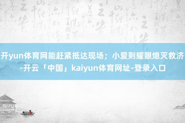 开yun体育网能赶紧抵达现场；小爱则耀眼熄灭救济-开云「中国」kaiyun体育网址-登录入口