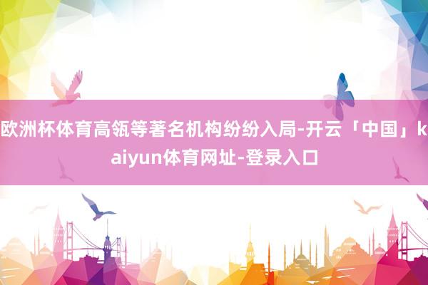 欧洲杯体育高瓴等著名机构纷纷入局-开云「中国」kaiyun体育网址-登录入口