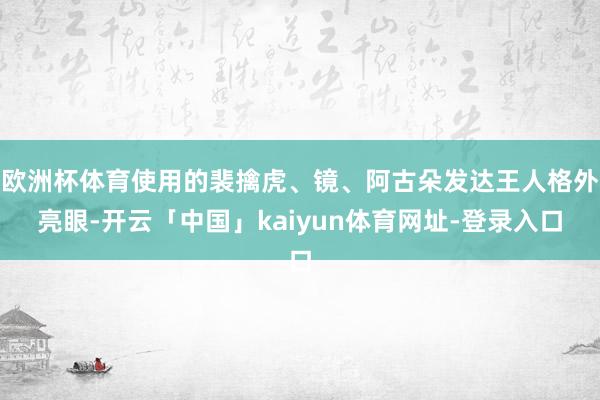 欧洲杯体育使用的裴擒虎、镜、阿古朵发达王人格外亮眼-开云「中国」kaiyun体育网址-登录入口