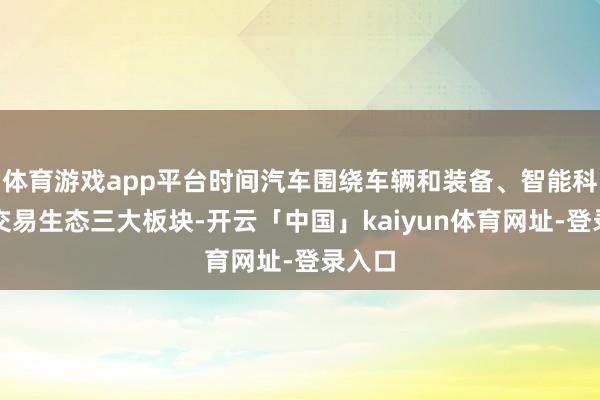 体育游戏app平台时间汽车围绕车辆和装备、智能科技和交易生态三大板块-开云「中国」kaiyun体育网址-登录入口