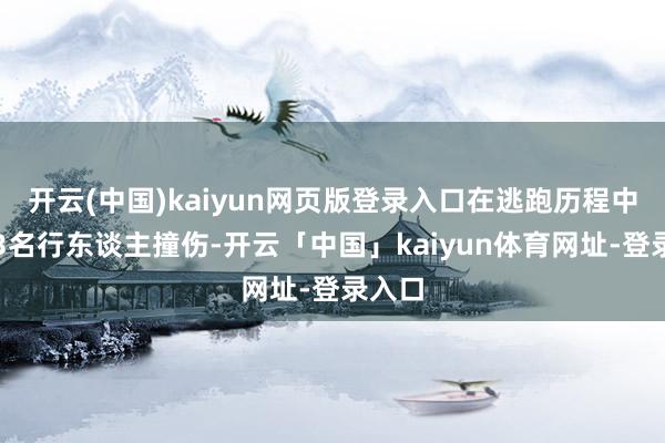 开云(中国)kaiyun网页版登录入口在逃跑历程中又将3名行东谈主撞伤-开云「中国」kaiyun体育网址-登录入口