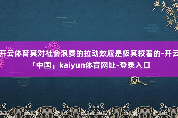 开云体育其对社会浪费的拉动效应是极其较着的-开云「中国」kaiyun体育网址-登录入口