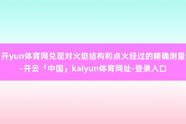 开yun体育网兑现对火焰结构和点火经过的精确测量-开云「中国」kaiyun体育网址-登录入口