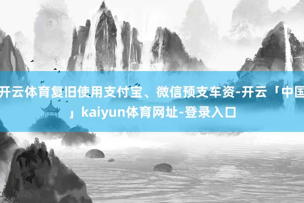 开云体育复旧使用支付宝、微信预支车资-开云「中国」kaiyun体育网址-登录入口